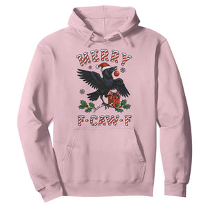 Merry F Caw F Raven Lover Hoodie Funny Holidays Gift TS12 Light Pink Print Your Wear