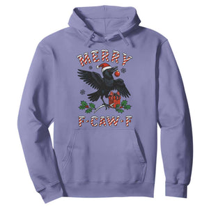 Merry F Caw F Raven Lover Hoodie Funny Holidays Gift TS12 Violet Print Your Wear