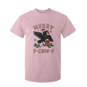 Merry F Caw F Raven Lover T Shirt For Kid Funny Holidays Gift TS12 Light Pink Print Your Wear