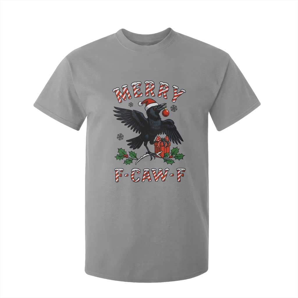 Merry F Caw F Raven Lover T Shirt For Kid Funny Holidays Gift TS12 Sport Gray Print Your Wear