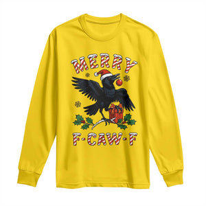 Merry F Caw F Raven Lover Long Sleeve Shirt Funny Holidays Gift TS12 Daisy Print Your Wear