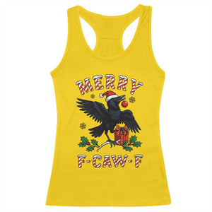 Merry F Caw F Raven Lover Racerback Tank Top Funny Holidays Gift TS12 Daisy Print Your Wear