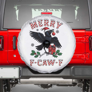 Merry F Caw F Raven Lover Spare Tire Cover Funny Holidays Gift TS12 White Print Your Wear