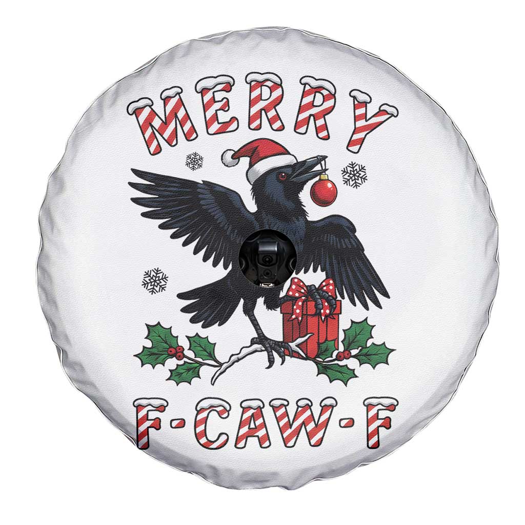 Merry F Caw F Raven Lover Spare Tire Cover Funny Holidays Gift TS12 Print Your Wear