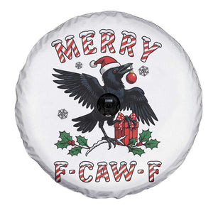 Merry F Caw F Raven Lover Spare Tire Cover Funny Holidays Gift TS12 Print Your Wear
