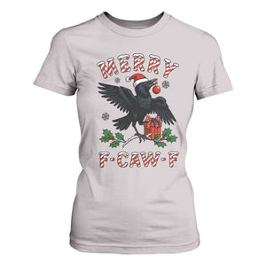 Merry F Caw F Raven Lover T Shirt For Women Funny Holidays Gift TS12 Ice Gray Print Your Wear
