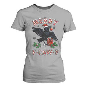 Merry F Caw F Raven Lover T Shirt For Women Funny Holidays Gift TS12 Sport Gray Print Your Wear