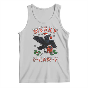 Merry F Caw F Raven Lover Tank Top Funny Holidays Gift - Print Your Wear