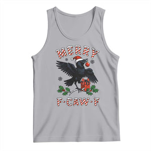 Merry F Caw F Raven Lover Tank Top Funny Holidays Gift TS12 Athletic Heather Print Your Wear