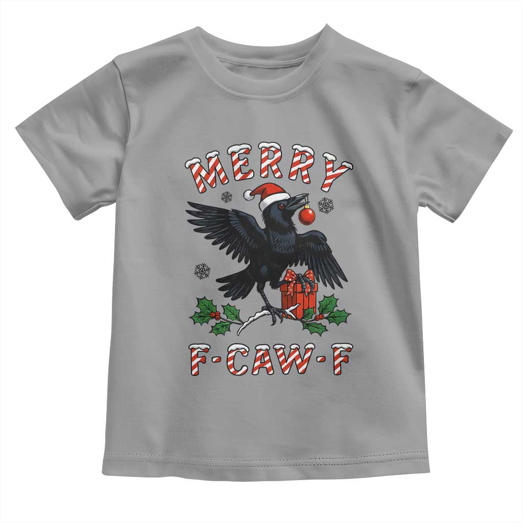 Merry F Caw F Raven Lover Toddler T Shirt Funny Holidays Gift TS12 Sport Gray Print Your Wear