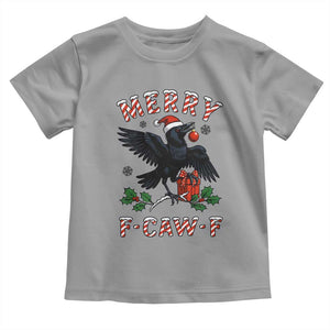 Merry F Caw F Raven Lover Toddler T Shirt Funny Holidays Gift TS12 Sport Gray Print Your Wear