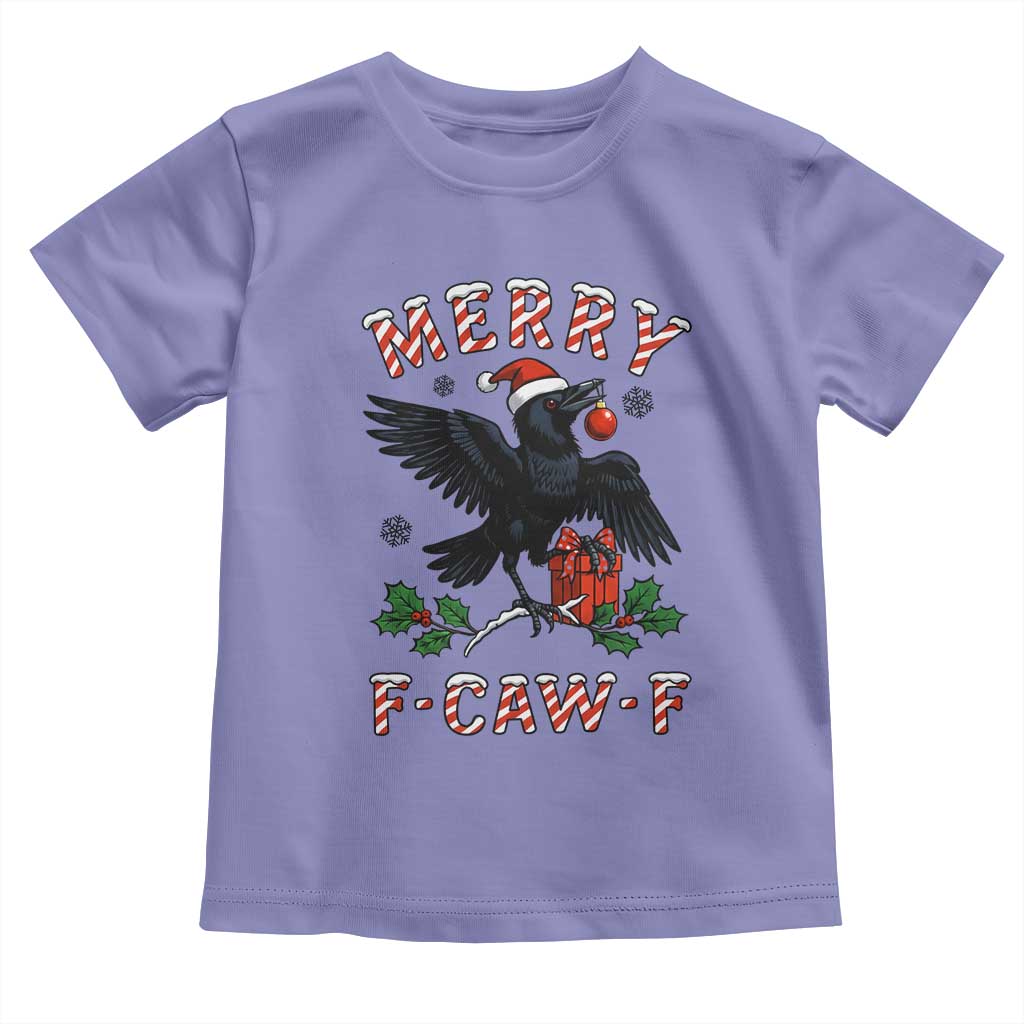 Merry F Caw F Raven Lover Toddler T Shirt Funny Holidays Gift TS12 Violet Print Your Wear