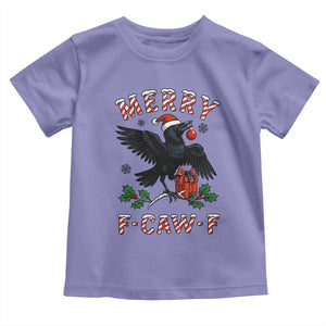 Merry F Caw F Raven Lover Toddler T Shirt Funny Holidays Gift TS12 Violet Print Your Wear