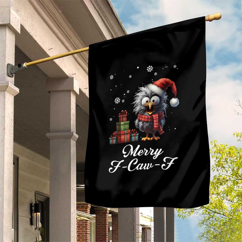 Merry F Caw F Raven Lover Garden Flag Funny Christmas Gift TS12 Print Your Wear