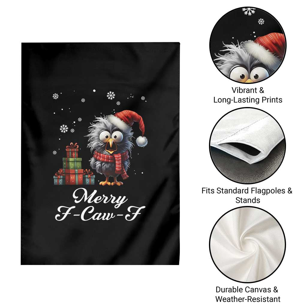 Merry F Caw F Raven Lover Garden Flag Funny Christmas Gift TS12 Print Your Wear