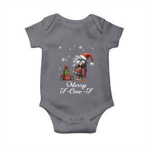 Merry F Caw F Raven Lover Baby Onesie Funny Christmas Gift TS12 Charcoal Print Your Wear