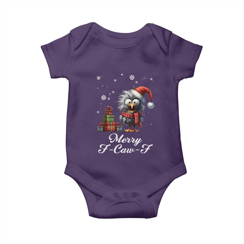 Merry F Caw F Raven Lover Baby Onesie Funny Christmas Gift TS12 Purple Print Your Wear