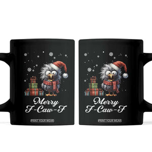 Merry F Caw F Raven Lover Coffee Mug Funny Christmas Gift - Print Your Wear