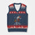 Merry F Caw F Raven Lover V-Neck Knit Sweater Vest Funny Xmas Gift - Print Your Wear