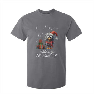 Merry F Caw F Raven Lover T Shirt For Kid Funny Christmas Gift TS12 Charcoal Print Your Wear