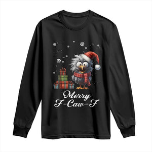Merry F Caw F Raven Lover Long Sleeve Shirt Funny Christmas Gift TS12 Black Print Your Wear