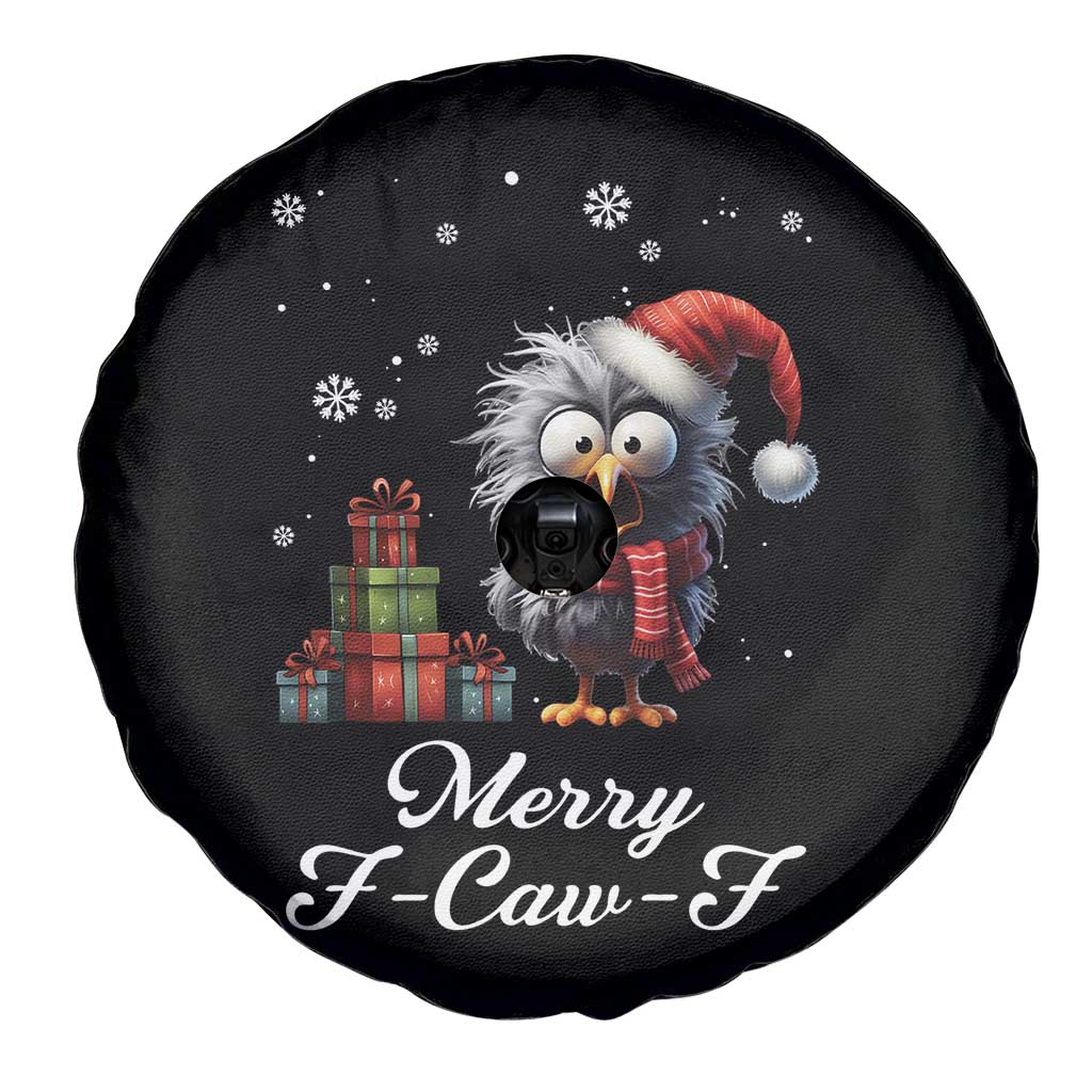 Merry F Caw F Raven Lover Spare Tire Cover Funny Christmas Gift TS12 Print Your Wear