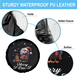 Merry F Caw F Raven Lover Spare Tire Cover Funny Christmas Gift TS12 Print Your Wear