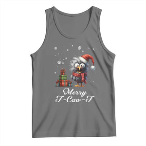Merry F Caw F Raven Lover Tank Top Funny Christmas Gift - Print Your Wear