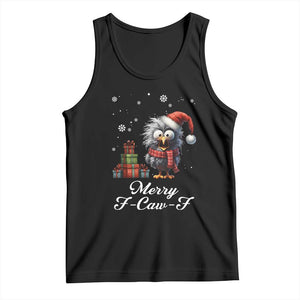 Merry F Caw F Raven Lover Tank Top Funny Christmas Gift - Print Your Wear
