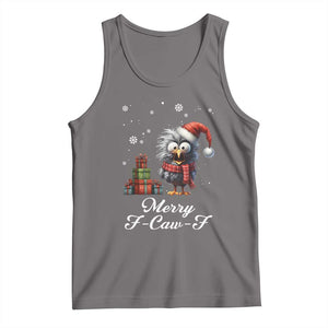 Merry F Caw F Raven Lover Tank Top Funny Christmas Gift - Print Your Wear