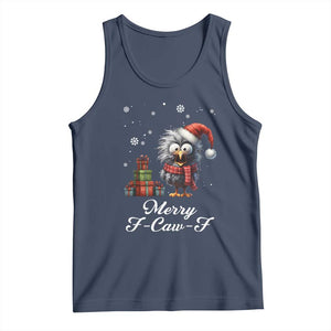 Merry F Caw F Raven Lover Tank Top Funny Christmas Gift TS12 Navy Print Your Wear
