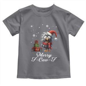 Merry F Caw F Raven Lover Toddler T Shirt Funny Christmas Gift TS12 Charcoal Print Your Wear