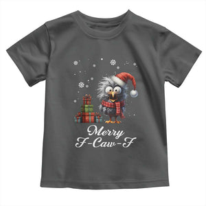 Merry F Caw F Raven Lover Toddler T Shirt Funny Christmas Gift TS12 Dark Heather Print Your Wear