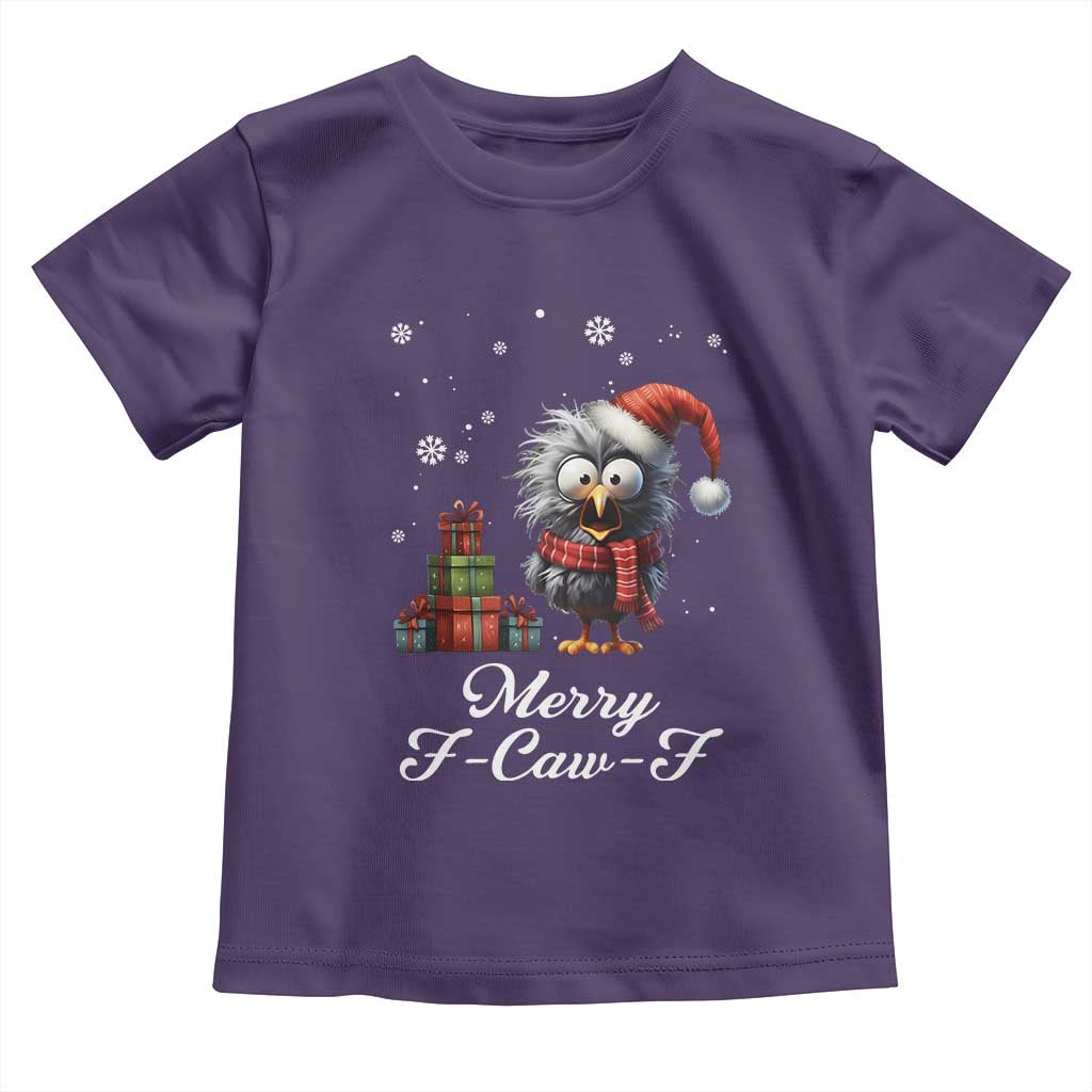 Merry F Caw F Raven Lover Toddler T Shirt Funny Christmas Gift TS12 Purple Print Your Wear