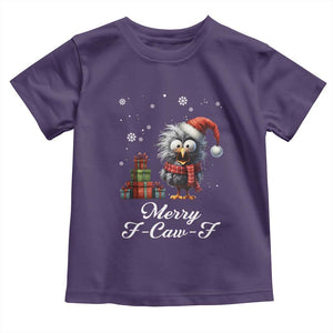Merry F Caw F Raven Lover Toddler T Shirt Funny Christmas Gift TS12 Purple Print Your Wear