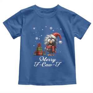 Merry F Caw F Raven Lover Toddler T Shirt Funny Christmas Gift TS12 Royal Blue Print Your Wear