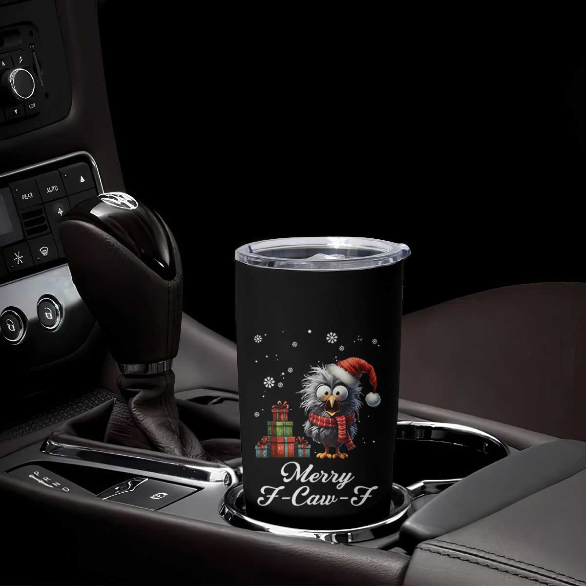 Merry F Caw F Raven Lover Tumbler Cup Funny Christmas Gift TS12 Print Your Wear