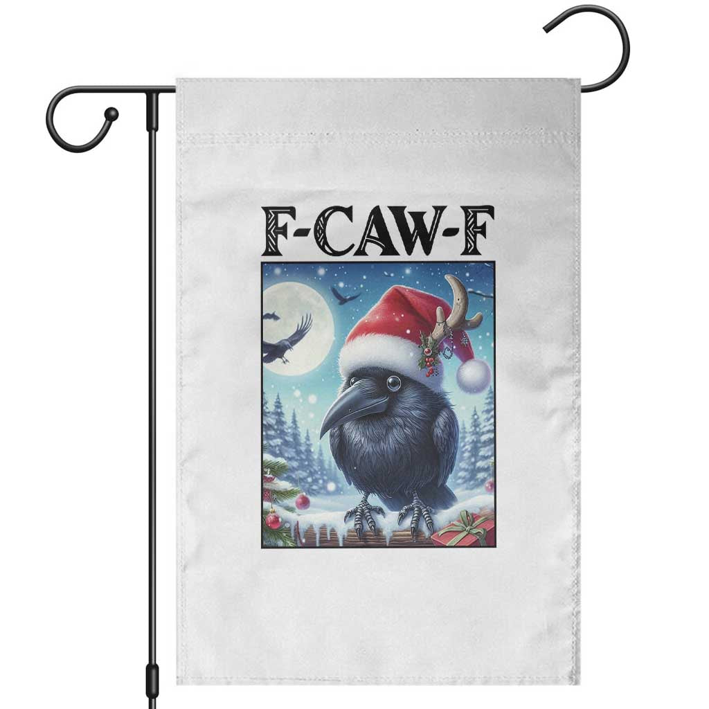 F Caw F Christmas Raven Garden Flag Funny Bird Lover Gift TS12 White Print Your Wear