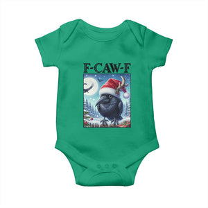 F Caw F Christmas Raven Baby Onesie Funny Bird Lover Gift TS12 Irish Green Print Your Wear