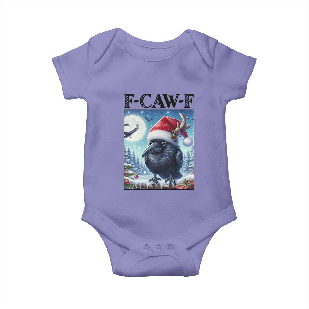 F Caw F Christmas Raven Baby Onesie Funny Bird Lover Gift TS12 Violet Print Your Wear
