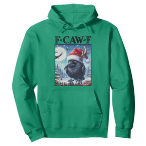 F Caw F Christmas Raven Hoodie Funny Bird Lover Gift - Print Your Wear