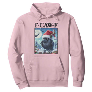 F Caw F Christmas Raven Hoodie Funny Bird Lover Gift TS12 Light Pink Print Your Wear