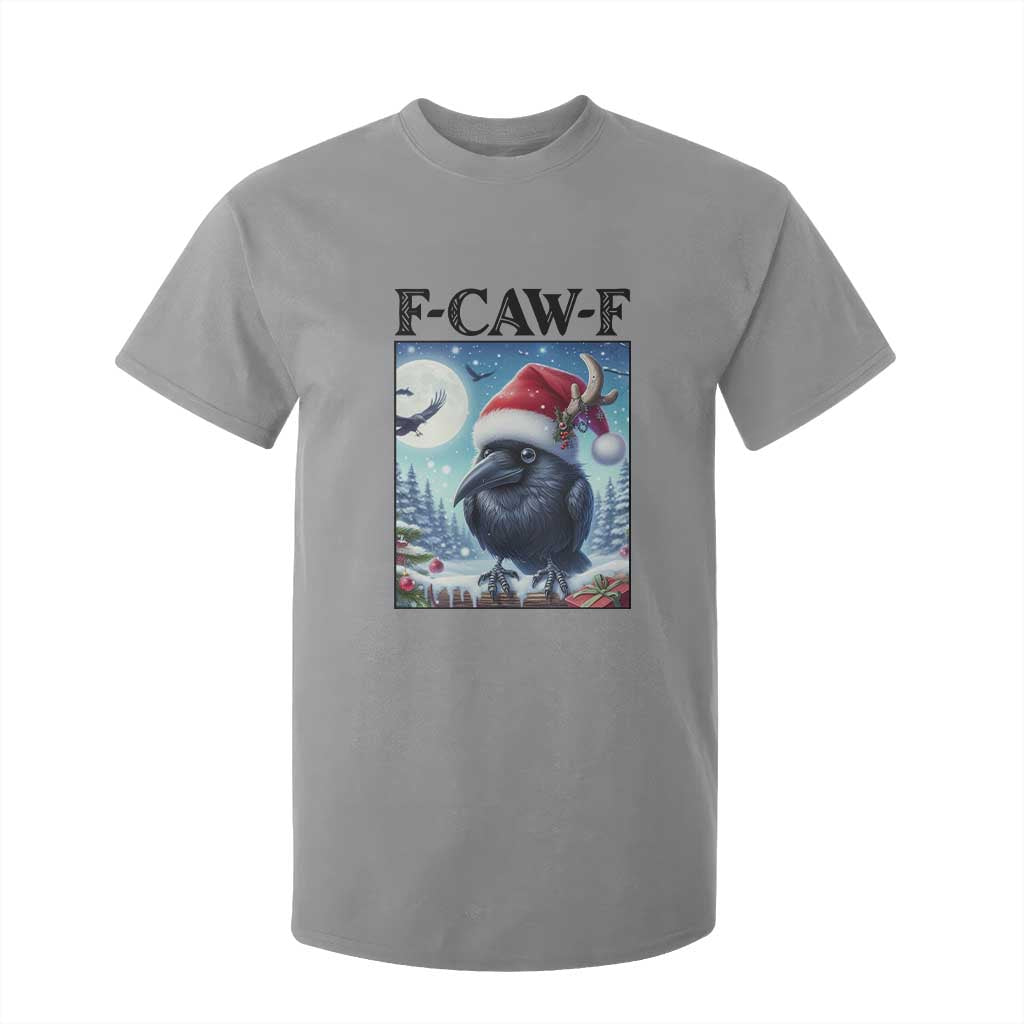 F Caw F Christmas Raven T Shirt For Kid Funny Bird Lover Gift TS12 Sport Gray Print Your Wear