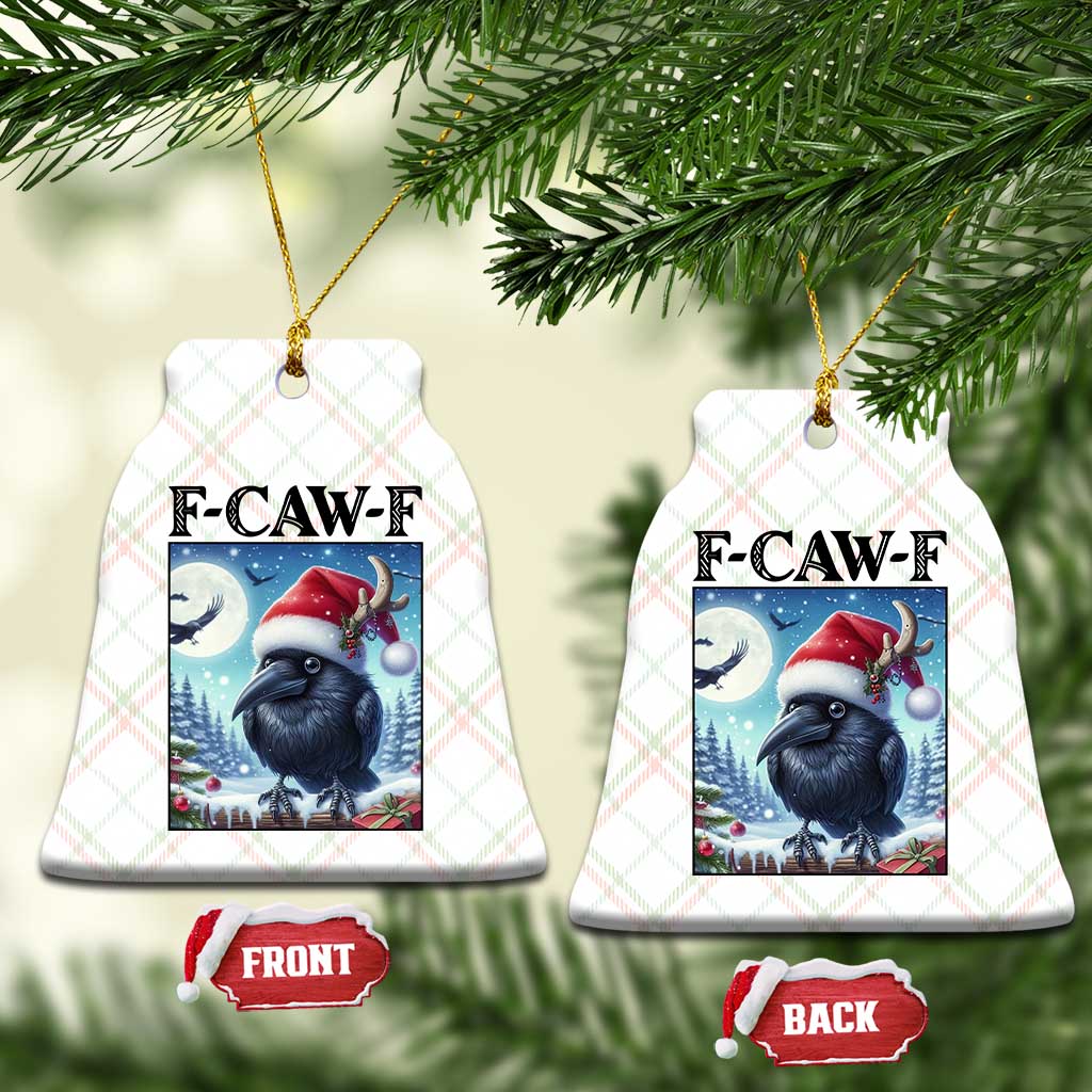 F Caw F Xmas Raven Ceramic Ornament Funny Bird Lover Gift TS12 Print Your Wear