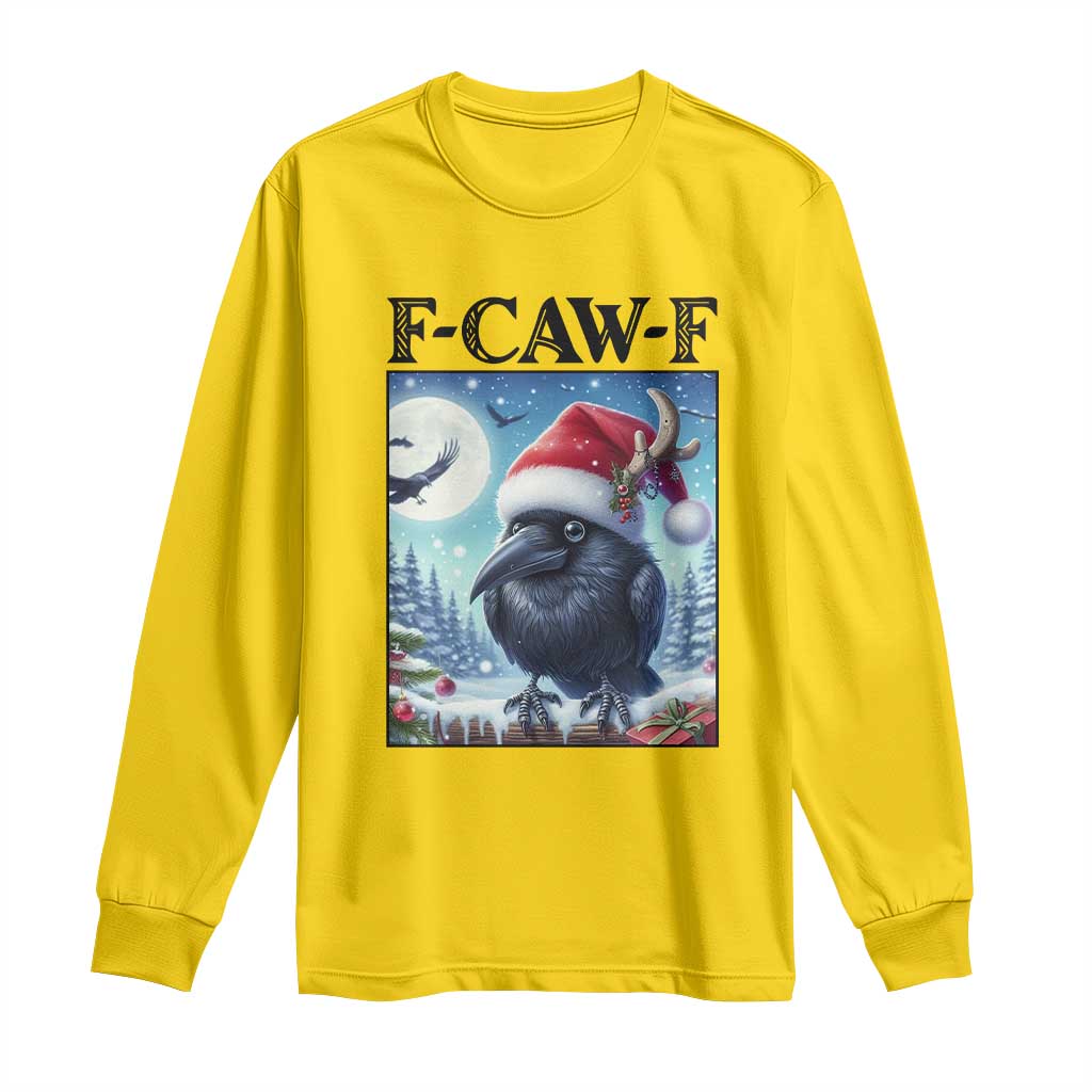 F Caw F Christmas Raven Long Sleeve Shirt Funny Bird Lover Gift TS12 Daisy Print Your Wear