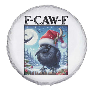 F Caw F Christmas Raven Spare Tire Cover Funny Bird Lover Gift - Print Your Wear