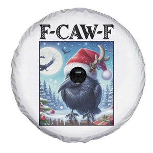 F Caw F Christmas Raven Spare Tire Cover Funny Bird Lover Gift - Print Your Wear