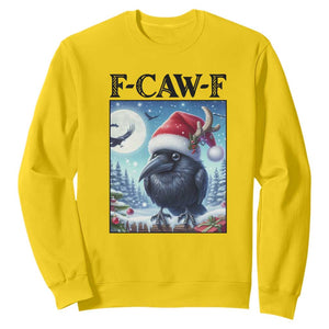 F Caw F Christmas Raven Sweatshirt Funny Bird Lover Gift TS12 Daisy Print Your Wear
