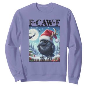 F Caw F Christmas Raven Sweatshirt Funny Bird Lover Gift TS12 Violet Print Your Wear