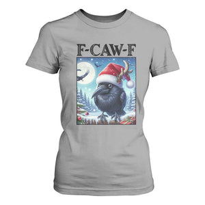 F Caw F Christmas Raven T Shirt For Women Funny Bird Lover Gift TS12 Sport Gray Print Your Wear